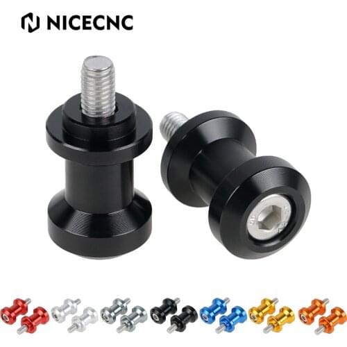 NICECNC 8mm CNC Motorcycle Stands Screw Swingarm Spools Sliders Swing Arm For KTM Honda Suzuki Kawasaki Ducati BMW Triumph