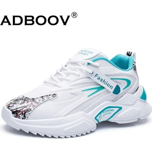 ADBOOV Mens Patchwork Sneakers Cheap New Fashion Sport Shoes For Autumn Spring Trendy Style