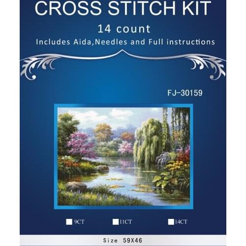 Top Quality Lovely Hot Sell Counted Cross Stitch Kit Old World Holiday Ornaments Similar DMC DIM fj-30159 forest lake