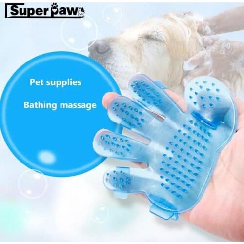 Pet hair glove Comb Pet Dog Cat Grooming Cleaning Glove DeShedding Right Hand Hair Removal Brush Promote Blood Circulation MDD15