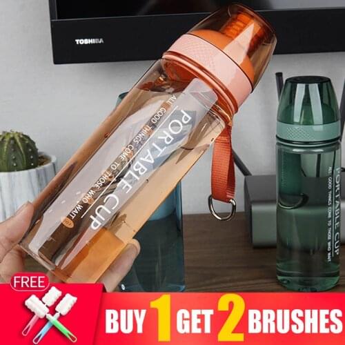 Transparent Bottle Bottled Of Single Items Water Gym Cute 600ml Simple Sports Water Bottles Infuser Bottles Tour Pc Waterbottle