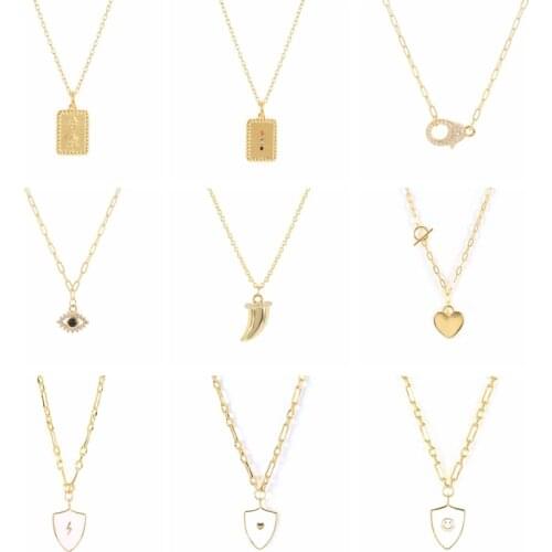 Luxury Collares Mujer Irregular Pendant Necklace For Women Girls Multilayer Chain Necklaces Collier Femme Charming Jewelry Gift