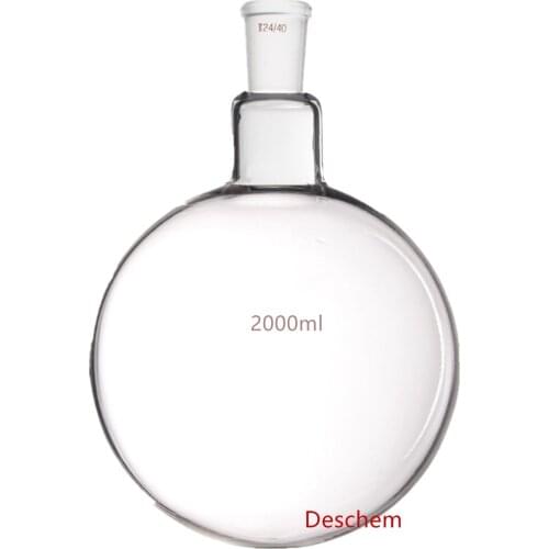 2000ml,24/40,Sigle Neck,Round Bottom Glass Flask,One-neck,2L Lab Boiling Bottle