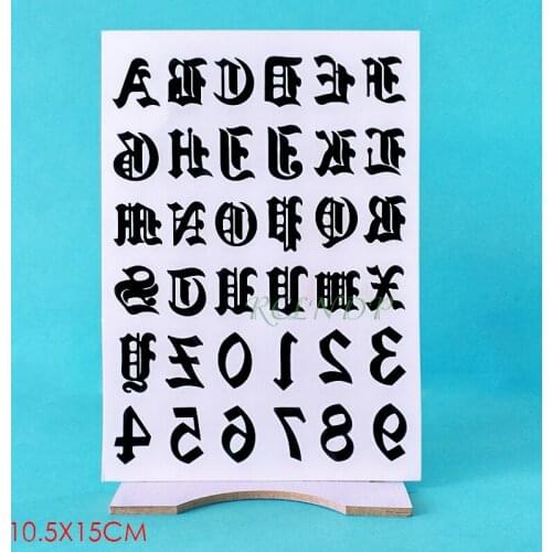 Waterproof Temporary Tattoo Sticker English letter Arabic numerals Fake Tatto Flash Tatoo Hand Arm Foot Back Tato for Women Men