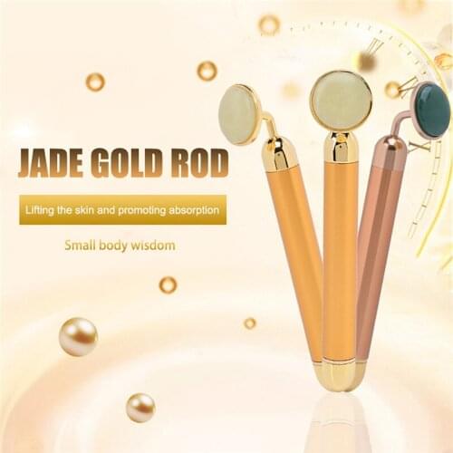 Slimming Face roller Gold Colour Vibration Facial Beauty Roller Massager Stick Lift Skin Tightening Wrinkle Bar