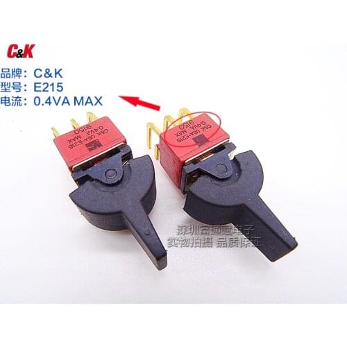 [VK] ORIGINAL C&K American button switch E215 ship toggle switch 6 feet left and right self reset tilted plate switch 0.4VA MAX