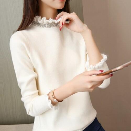 Sweater Women Poncho New Autumn And Winter Sleeved Head Fungus Collar Sweater, Female Korean Version Of Slim, Solid Knit Shirt