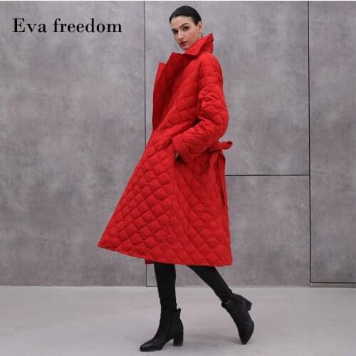 Winter womens fashion street shoot temperament down jacket women lapel diamond check adjustable waist down jacket women winter