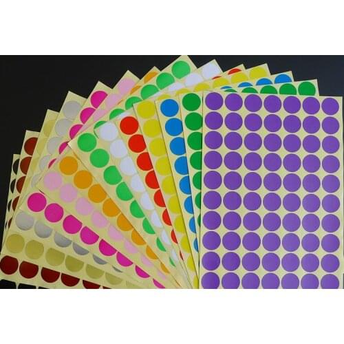 Purple Circle label Round Adhesive Label Dot Sticker DIY Blank Self-adhesive Sticker 6/8/10/13/16/19/25/32/50/100mm