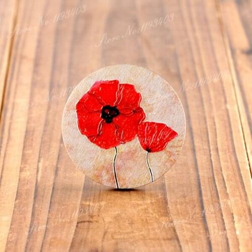 2Pcs 45mm Flower 3D Embossed Big Round Handmade Wood Cut Pendant make Necklaces, Bracelets,Brooch-(WIB-43)