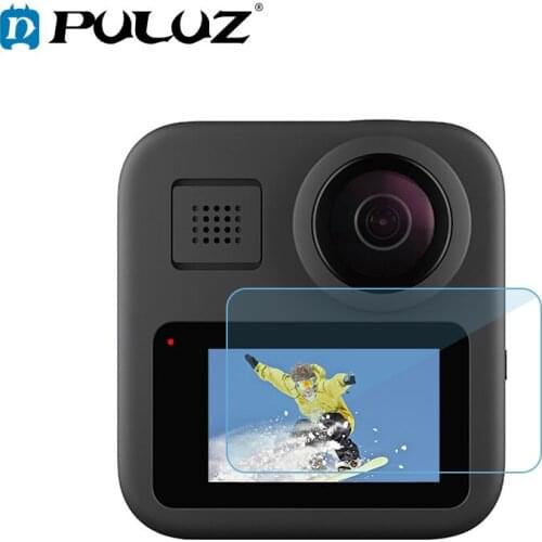 2 PCS PULUZ for GoPro Max LCD Display Screen Protector Tempered Glass Film Protective Film Screen Action Camera Accessories