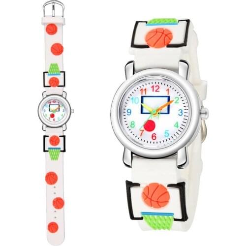 40%HOT Multicolor Basketball Pattern Cute Boys Sports Girls Gift Adjustable Wrist Watch