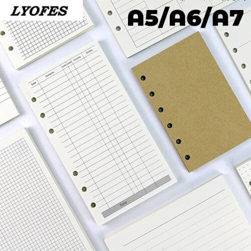 45 Sheets Business A5 A6 Loose Leaf Notebook Refill Spiral Binder Index Inside Page Monthly Weekly To Do List Paper Stationery