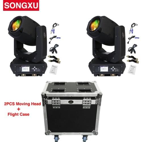 Flight Case 2in1 2pcs 200W LED Moving Head Light Spot Light for Stage Theater Disco Nightclub Party/SX-MH200A