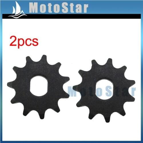 2pcs Black 11 Tooth Sprocket Motor Engine Pinion Gear For T8F Chain MY1020 Electric Scooter