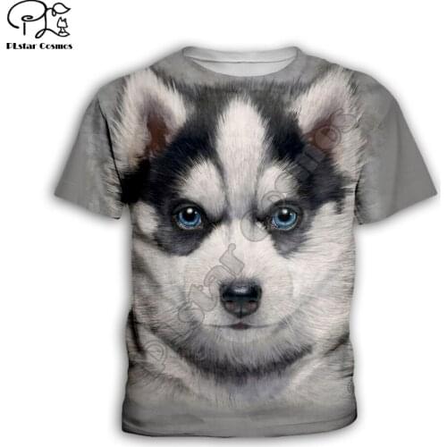 Kids cute Dog face Childrens wear 3d T-shirt Boys/Girls Printed funny pig/shark Top Short Sleeve Christmas Tshirts dropShipKT12