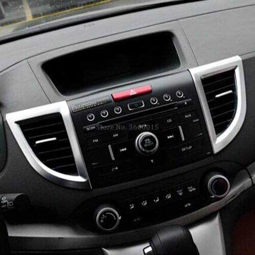 For Honda CRV 2012-2014 2015 Matte Middle Control Air Condition Vent Outlet Cover Trim Decoration Frame Interior Car Accessories