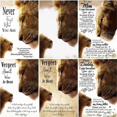 EverShine Diamond Painting Full Square Lion Cross Stitch Diamond Mosaic Animals Picture Rhinestones Art Kits Handmade Gift