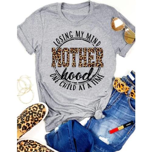 Mother Hood Leopard Printed t shirt pure cotton casual funny slogan grunge tumblr graphic tees vintage party hipster gift tops