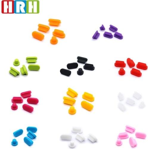 HRH High Quality 100 Sets/Lot Silicone Data Port Anti Dustproof Plug for Macbook New Pro Touch Bar Laptop Dust Plug Stopper Set