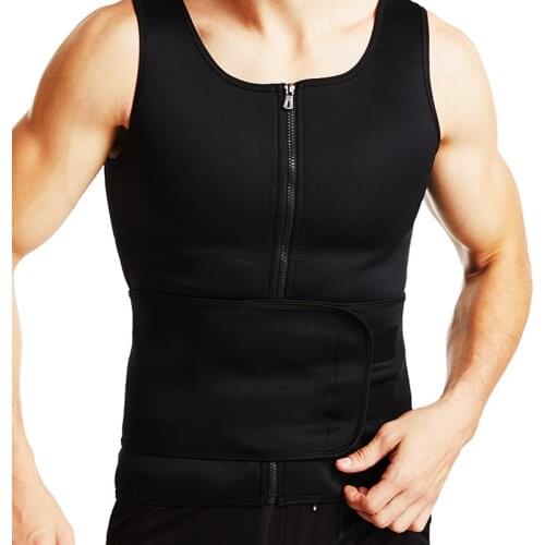 Men Body Shaper Waist Trainer Vest Slimming Shirt Sauna Sweat Vest Compression Undershirt Workout Tank Tops Shapewear Fat Burner