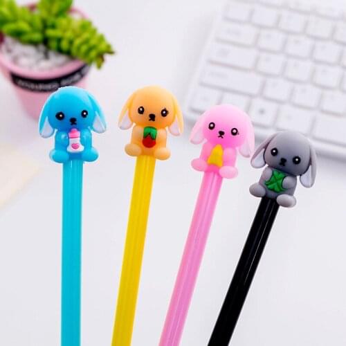 Super cute lovely doggy gel pen 0.5mm kawaii pens for school office supplies korean stationary cartoon animal pen for kids gift