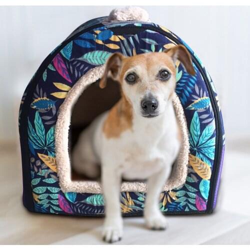 NEW Winter Pet Kennel Warm Foldable Non-slip Outdoor Puppy Comfortable Cat Bed Cat Sofa Puppy Bed Pet Supplies