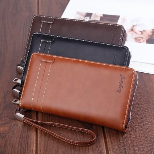 New mens clutch wallet wallet long zipper wallet men wallet large capacity wallet mobile phone bag