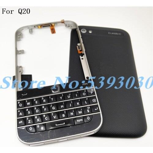 New Original Full Set Housing For Blackberry Q20 Housing Back Battery Cover Case +Side Button Keypad
