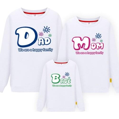 Family Matching Autumn Winter Mother Daughter Sweatshirt Cotton Mom Daughter Kids Hoodies Fashion Family Matching Outfits