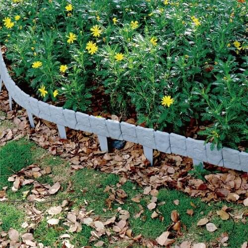 Garden Fence Border Folding Landscape Gray Orange Flower Fence-Path Garden Edging Lawn Imitation Stone Fence Hot