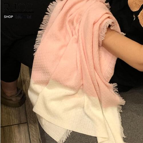 Autumn winter knitted double-sided wool beard sheep wool men women scarf shawl comfortable warm