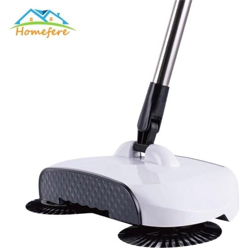 Stainless Steel Hand Push Sweepers Sweeping Machine Hand Push Magic Broom Sweepers Dustpan Household Push Type Cleaning Tools