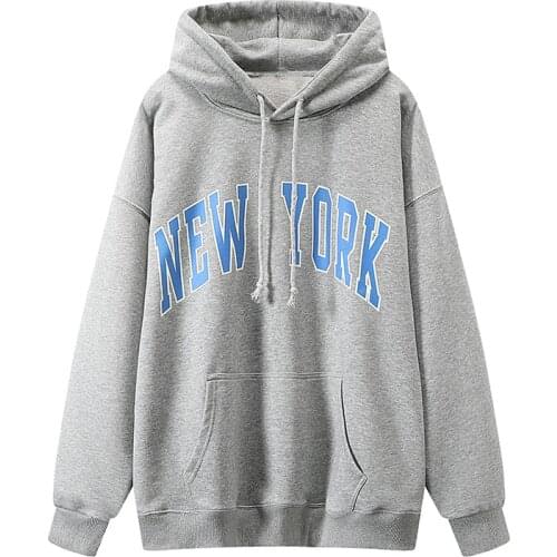 Oversize Women Soft Cotton Hooded Pullover 2021 Spring-autumn Fashion Ladies Vintage Loose T-shirt Female Letter Casual T-shirt