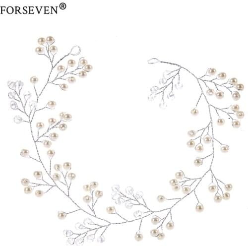 Silver Color Pearl Headbands Wedding Headband Bridal Hair Accessories Head Jewelry Wedding Hair Accessories