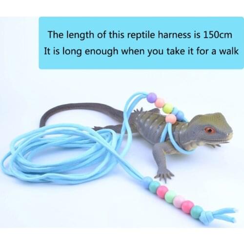 Lizard Traction Rope Reptile Luminous Belt Iguana Small Pet Leash Adjustable Harness