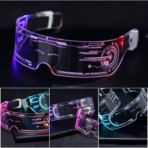 LED GlassesLuminous LED Glasses Light Up Glasses Colorful Rave Costume Party Decor DJ SunGlasses Bar KTV Christmas Birthday Deco