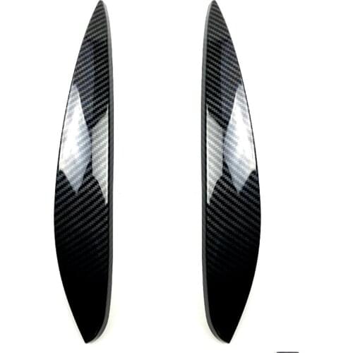 Carbon Fiber Headlight Eyelids Eyebrows for Mercedes Benz Smart 2014+ Car Sticker
