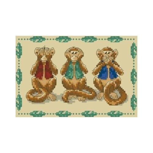Dim 6977 Don't Look cross stitch 11CT 18ct 14ct cotton thread embroidery DIY handmade needlework