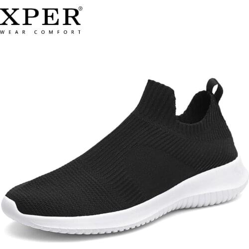 XPER Light Comfort Casual Shoes Men Mesh Sneakers Spring Summer Loafers Male White Breathable Footwear Zapatos de hombre #XP024
