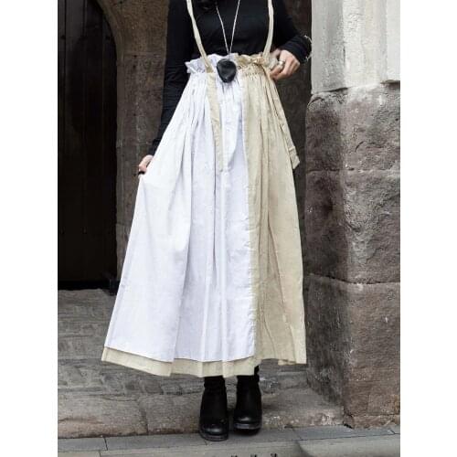 Owen seak Women Cotton Skirt High Street Style Clothing Autumn Dust Women White Skirt