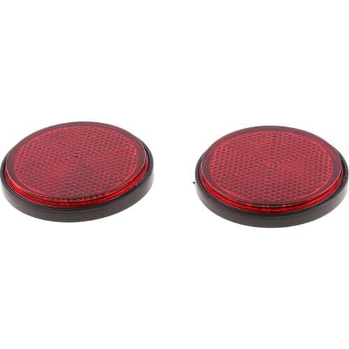 100% Brand New 2 Pieces Round Reflectors Universal for Most Brand Of Motorcycle ATV Dirt Bike Easy Installation Plastic Made