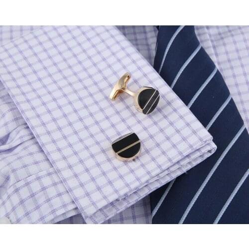 5pairs/lot Rosegold Round Enamel Cufflinks Luxury Business Wedding Shirt Cuff Links Mens Jewelry Gift Wholesale