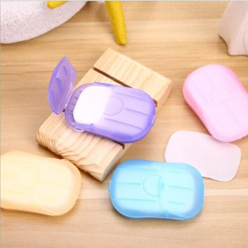 80pcs Disposable Boxed Paper Soap Travel Portable Hand Washing Box Mini Soap Paper Home Bathroom Products Soap Dishes New