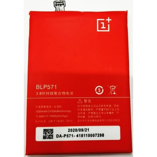 Brand new High Quality 3000mAh/3100mAh BLP571 Battery For OPPO OnePlus One Plus Two Generation A0001/1001 Mobile Phone