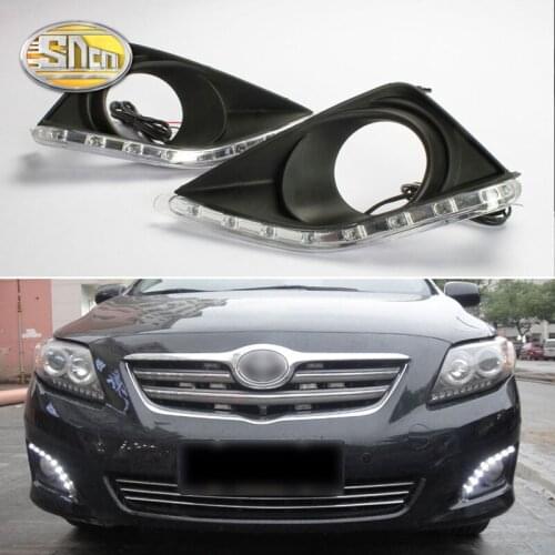 Car LED DRL Daylight For Toyota Corolla 2007 2008 2009 2010 Daytime Running Light Fog Lamp Auto Driving Headlamps