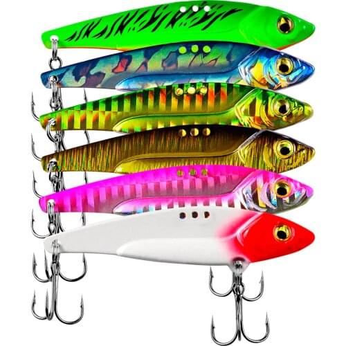 Metal VIB Fishing Lures 5g 7g 12g 17g 20g Vivid Vibrations Spoon Lure Crankbait Artificial Hard VIB Bait 3D Eyes Jigging Lure