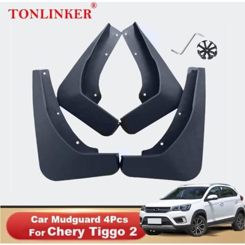 TONLINKER Mudguard For Chery Tiggo 2 2017-2020 Mud Flaps Mudguards Splash Guards Fender Car Mudflaps 4Pcs Car Accessories