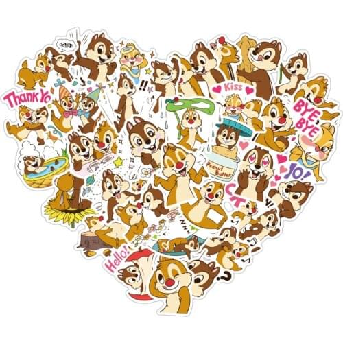 Disney 40pcs chipmunk brothers graffiti stickers non-repetitive stickers childrens cute mobile computer emoticons sticker set