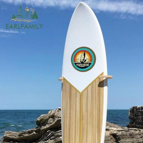 EARLFAMILY 30cm x 29.3cm for Windsurfing Funny JDM Car Stickers 3D Funny Personality Scratch-proof Window Trunk Vehicle Decal